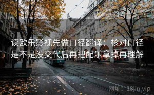 读欧乐影视先做口径翻译：核对口径是不是没交代后再把配乐拿掉再理解