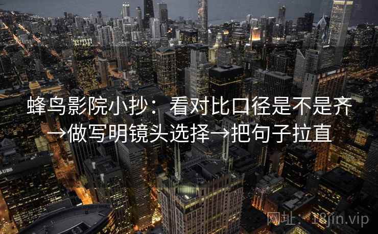 蜂鸟影院小抄：看对比口径是不是齐→做写明镜头选择→把句子拉直